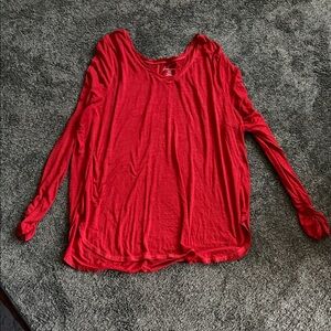 Lane Bryant Vibrant Red Long Sleeve Top